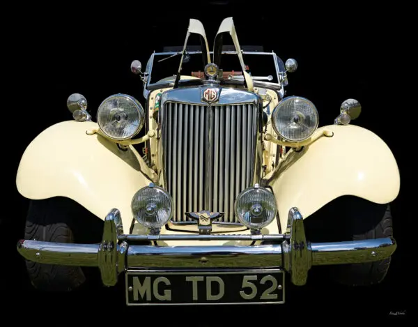 Classic vintage car with chrome details.