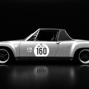Vintage race car with number 160.