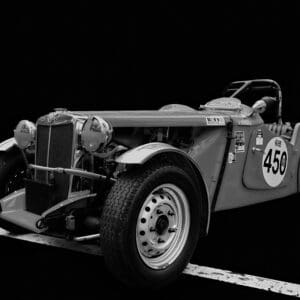 Vintage racing car with number 456 displayed.