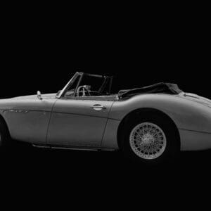 Vintage convertible roadster side view