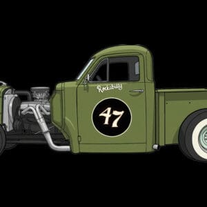 Hot Rod Pickup Truck - (V2)